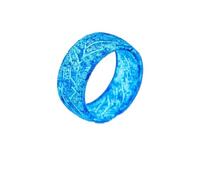 ECOSWAY Lumineuse Brillant Bague Brillant in The Foncé Bijoux Unisexe Décoration pour Femmes Hommes - Bleu, 8