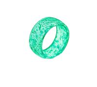 ECOSWAY Lumineuse Brillant Bague Brillant in The Foncé Bijoux Unisexe Décoration pour Femmes Hommes - Vert, 6