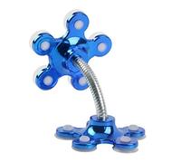 ECOSWAY Rotatif Angles Multiples Téléphone Support, Double Faces Bureau Téléphone Support Ventouse Pied Support, Portable Ventouse Support Téléphone Portable - Bleu