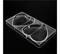 Ecosway transparente 3d Grande Forme de cœur Plastique Polycarbonate Seashell Forme Moule à chocolat Jelly Bonbons qui Moule DIY Moules à chocolat Sweet Candy Moule à 2 pièces Plateau