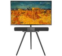 ECOTINY Support TV sur Pied 43-65", VESA 400x400mm Max, Charge Max 35 kg | Support TV à Trépied,Support pour Téléviseur,Réglable en Hauteur,Rotation vers la Gauche et vers la Droite±45°