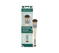 EcoTools Blend + Conceal Pinceau de maquillage double pour fond de teint et correcteur, idéal pour les formules liquides ou en crème, poils synthétiques, outil vegan et sans cruauté envers le visage