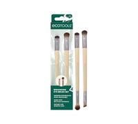 ECOTOOLS Duo de Pinceaux pour Mise en Valeur des Yeux, 1 Unité | Créez un look complet pour les yeux - Pinceaux de maquillage à double extrémité - Pour liquide, crème, poudre, eyeliner