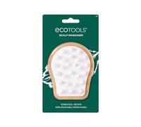 EcoTools Masseur de cuir chevelu stimulant avec brosse de douche, élimine l'accumulation de cheveux, poils en silicone doux et manche en bois, masse doucement le cuir chevelu
