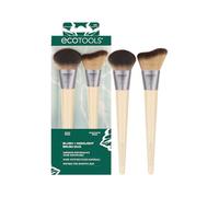 EcoTools Nouveau duo naturel blush et surbrillance, pinceaux de maquillage pour fond de teint liquide et crème, contour, fard à joues et surbrillance