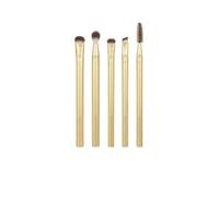 EcoTools Precious Metals Ensemble de pinceaux éclaircissants pour les yeux, kit de pinceaux de maquillage de précision pour fard à paupières, chrome, lot de 5 pièces