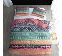ECOTOS Housse de Couette Boho Ethnique 220x240 - Parure de Lit 2 Personne Adulte Tribal Vintage - Ensemble de Literie en Microfibre Douce avec Fermeture éclair, 2 Taies d'oreiller 65x65 cm
