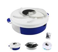 Ecotrappe - Attrape-Mouche électrique, Silencieux Et Efficace, Rotatif à 360°, avec Prise USB, Convient pour Le Salon Et La Chambre à Coucher (Bleu (branchement Direct))