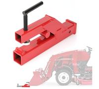 ECOTRIC Clamp on Trailer Hitch 2" Ball Mount Receiver Adapter Bucket Trailer Hitch Competible with Deere Bobcat Tractor Bucket Forklift