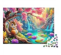 Écouillot dans la Fantaisie Puzzle en Carton Extra-Épais 1000 Pièces, Cherry Squirrel, Impossible, Difficile, Défiant, Puzzle Les Plus Bien Notés, Top Vente 70x50cm/1000pcs