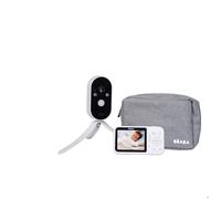 Béaba, Babyphone Vidéo sans WiFi - Caméra sur Batterie 36h, Écran 2,8”, Vision Nocturne, 0 Ondes, VOX, Veilleuse, Talkie-Walkie, Support Flexible, Babyphone Nomade, Zen Travel, Blanc