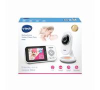 VTech Babyphone vidéo BM3254 – Écran 2,8" LCD, portée longue, veilleuse couleur, berceuses, blanc