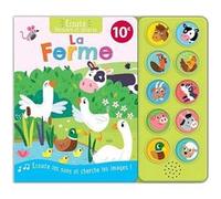 Écoute, découvre et observe - la ferme Collectif (Auteur), Samantha Meredith (Illustration), Atelier Cloro (Traduction)