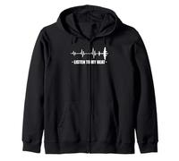 Écoute Mon Battement Avion Rythme Ligne Ciel Sweat à Capuche