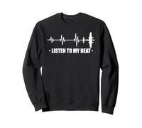 Écoute Mon Battement Avion Rythme Ligne Ciel Sweatshirt
