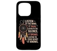 Écouter Le Vent Silence Cœur Positif Sagesse Naturelle Coque pour iPhone 15 Pro