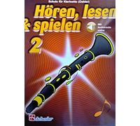 Ecouter, lire et jouer - École pour clarinette Oehler Vol 2 (avec online audio) - Système de préhension allemand - ISBN 9789043162289 + Écouvillon Soundman à tirer pour clarinette