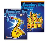 Écouter, Lire & Jouer 1 Saxophone Alto + Les Chansons Célèbres + Chiffon en Microfibre | ISBN 9789043161794 + 9789043107341 | Jean Castelain | De Haske avec Accès Audio Inclus