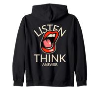 Écouter Think Answer Déclaration Amusante Sweat à Capuche