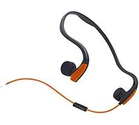 Écouteur à conduction osseuse, Casque Filaire 3,5 mm étanche, réduction du Bruit Mains Libres, Casque Intelligent pour Sports de Plein air avec Micro, Orange