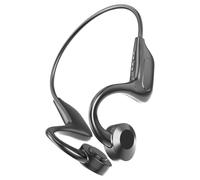 Écouteur à Conduction Osseuse sans Fil 5.1 Noir, Sport, Carte Mémoire | Transmission Sonore Directionnelle, Autonomie 8 H, Batterie 180 Mah, Cadre Titane Mémoire, ABS