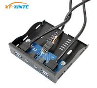 Écouteur Audio HD , 19 broches vers USB 3.0, Hub, connecteur micro, 2Ports, USB3.0, support de panneau avant PC avec câble, flasque 3.5 pouces