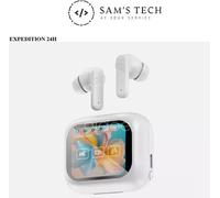 Ecouteur Bluetooth Sans Fil TWS LX-10 à Réduction de Bruit - Écran Tactile LED Blanc