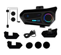 Écouteur de Casque de Moto, Casque de Casque de Moto,Casque de Casque Demi-Fil sans Fil, IPX6 Imperpano | Système de Communication en Plein air Charge de Type C, pour Femmes Hommes