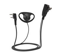 Écouteur ergonomique à anneau en D pour radios bidirectionnelles, oreillette talkie-walkie avec micro, câble robuste et clip métallique, son de