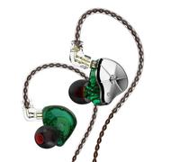 écouteur filaire 1DD 1BA dans l'oreille écouteur DJ Moniteur Running Sport Bouchon d'oreille Filtre remplacable Casque avec micro, avec micro, vert