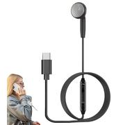 Écouteur Filaire - Casque Pour Smartphone Avec Microphone, Appareil Audio À Oreille Unique, Accessoire De Communication Filaire, Dispositif D'écoute Mains Libres Avec Bouton De Commande En Ligne |
