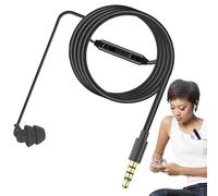 Écouteur Filaire Mono Avec Microphone - Écouteur Intra-auriculaire Simple Face, Dispositif Audio D'appel Vocal Clair, Oreillette En Silicone À Isolation Phonique | Bureau Étude Jeux Utilisation Mobile