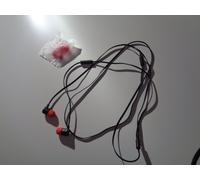 Ecouteur Htc Rouge Et Noir Avec 4 Embouts De Rechange
