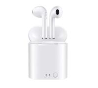 Écouteur Micro casque Oreillette Bluetooth Audio sans fil TWS I7S pour Xiaomi Redmi 6A Couleur Blanc