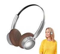 Écouteur Over Ear - Casque anti-bruit de style rétro | Écouteurs musicaux câblés confortables pour regarder des vidéos, courir, travailler | Casque audio stéréo léger pour PC, téléphone, tabl