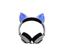 Ecouteur Pliable Clignotant Casque de jeu FOX Ear Lumière LED Hauteur 10cm-blanc