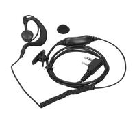 Écouteur professionnel en forme de G pour radios Vertex Motorola, kit mains libres avec micro PTT, prise jack étanche et câble résistant.