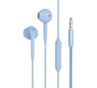 Ecouteurs Renforcés Jack 3.5mm Télécommande/Micro Bouton Bleu + Garantie à vie Force Play
