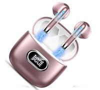 Ecouteur Traducteur Instantané, 3 en 1 Bluetooth 5.4 Oreillette Traduction 7 Modes de Traduction, 49H AI Écouteurs Traducteur Temps Réel Sans Fil avec 164 Langues, pour Voyage Affaires Études, Or Rose