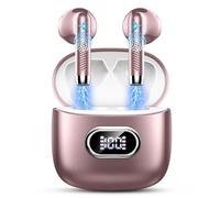 Ecouteur Traducteur Instantané, 49H AI Écouteurs Traducteur Temps Réel Sans Fil avec 164 Langues, 3 en 1 Bluetooth 5.4 Oreillette Traduction 7 Modes de Traduction pour Voyage Affaires Études Or Rose