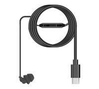 Écouteur Unique avec Microphone - Oreillette Filaire Mono | Casque Intra-auriculaire | Prise Type-C ou 3,5mm, Micrø Anti-Bruit pour Appels Clairs, pour Oreille Gauche et Droite, avec Ordinateurs