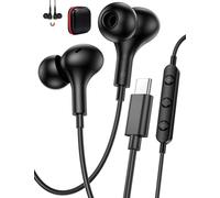 Écouteur USB C Casque Type C Filaire Magnétique pour Honor 600/Magic8 Lite | Intra Auriculaire Ecouteur avec Micro pour iPhone Duo 18 Pro 17 16 15 pour Samsung A17 A16 A56 S26 A26 pour Pixel 10a 9a noir