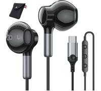 Écouteur USB C,Ecouteurs Magnétique Filaire HiFi Stéréo Compatible avec iPhone 16/15 Pro Max Plus,iPad Pro Air,Samsung Galaxy S25