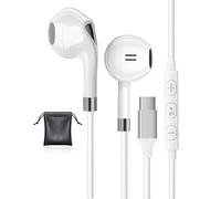 Ecouteur USB C HiFi Stéréo,Écouteurs USB Type C pour Samsung A56 A55 A54 A35 A16 S23 S22 S24,Ecouteurs Filaire USB C avec Micro pour iPhone 16 15 Pro Max Huawei mate60 Pixel 8 7 iPad Pro 2022