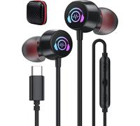 Ecouteur Usb C Pour Iphone 16E 16 15 Pro Max Écouteurs Usb Type C Filaire Casque Avec Micro Led Light Pour Samsung A16 A56 A36 A26 S25 Edge S24 S23 S22 S21 Mi 14T 15 One Plus 13 12[CAS6211904]