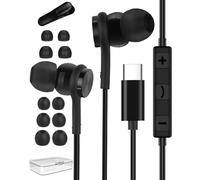 Ecouteur USB C pour Samsung Galaxy S25 S24 Plus S23 S22 FE Ultra A56 A55 A54 A34 5g iPhone 17 16 15 Pro Max, Intra Écouteurs Filaire USBC Casque Audio Type C avec Micro pour Huawei iPad Xiaomi Pixel