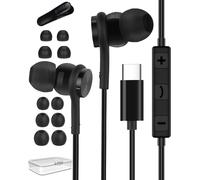 Ecouteur USB C pour Samsung Galaxy S25 S24 Plus S23 S22 FE Ultra A56 A55 A54 A34 5g iPhone 17 16 15 Pro Max, Intra ?couteurs Filaire USBC Casque Audio Type C avec Micro pour Huawei iPad Xiaomi Pixel