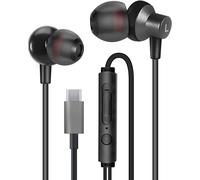 Écouteur USB Type C Intra Auriculaires avec Micro et contrôle du Volume pour Samsung S20, Huawei P30/40, iPad Pro 2018, Google Pixelet Autres périphériques d'interface de USB C- Noir