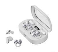 Ecouteurs 3 en 1 BLE6.0 LED Coque pour Power Bank Clip On In-Ear | Clip interchangeable, intra-auriculaire, modes veille, coque double comme pour banque d'alimentation, faible latence BLE6.0