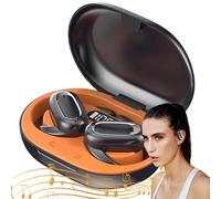 Écouteurs à conduction osseuse - Mini casque à clip, audio style boucles d'oreilles | Cadre sans fil sécurisé, technologie ultra-compacte compatible avec le microphone, gym, entraînement, jogging